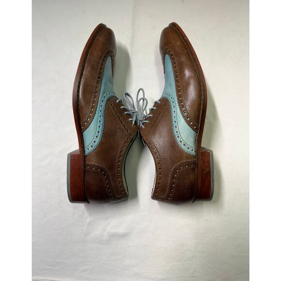 Cole Haan colton Nike Air patina green leather coffee brown size 12-M  C10033 main image 11
